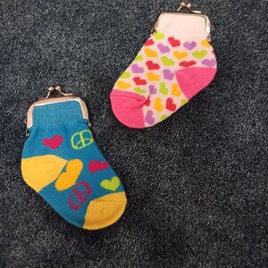 Knit Sock Coin Purse w/Snap Closure